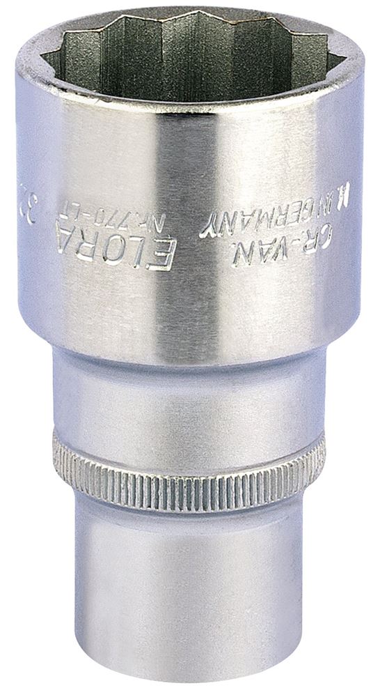 Draper 32MM BI-HEX DEEP SOCKET 1/2DR 11940 1/2" Sq. Dr. Metric Bi-Hexagon Deep Sockets