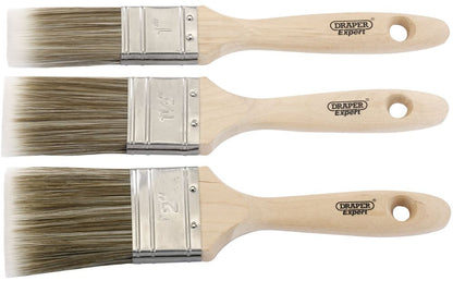 82509 Draper EXPERT PAINT BRUSH 3PC SET PB/BIR/100S/SET Professional Trade DIY Workshop Garage Use