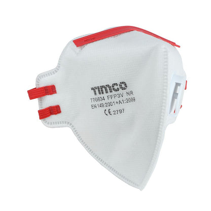 TIMCO FFP3 Fold Flat Mask - Valved One Size Pack 10