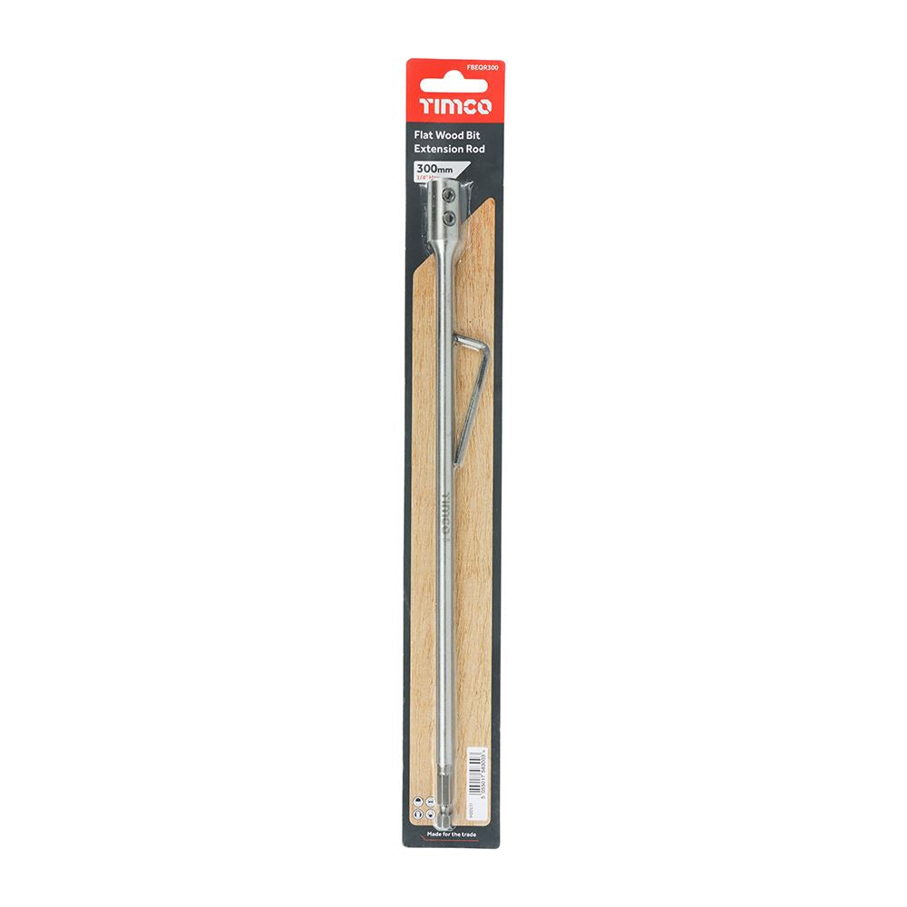 TIMCO Flat Wood Bit Extension Rod 300mm Pack 1