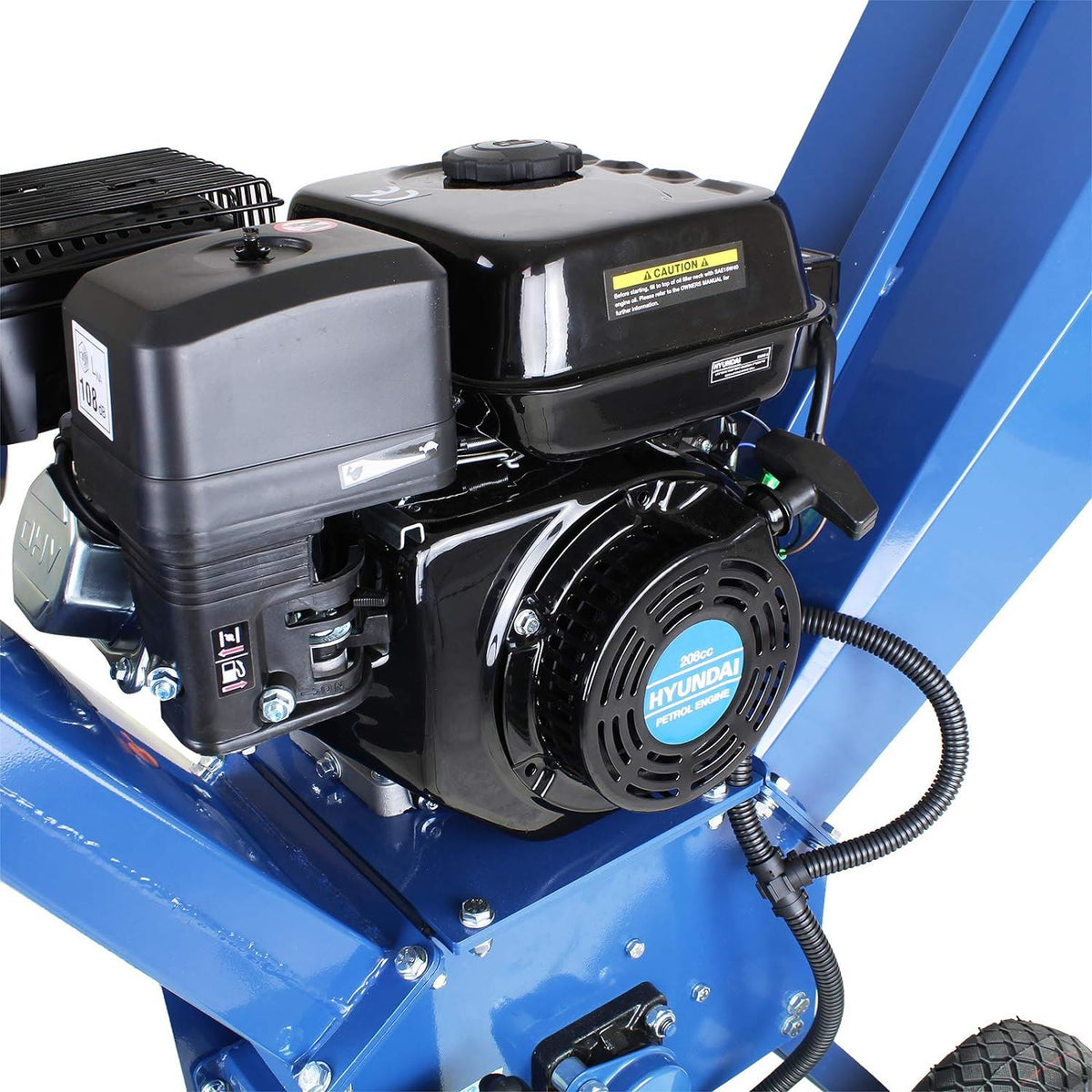 Hyundai HYCH7070E-2 Petrol Wood Chipper 212cc 7hp 70mm Capacity Electric Start Garden Shredder Mulcher Garden Shredder Mulcher