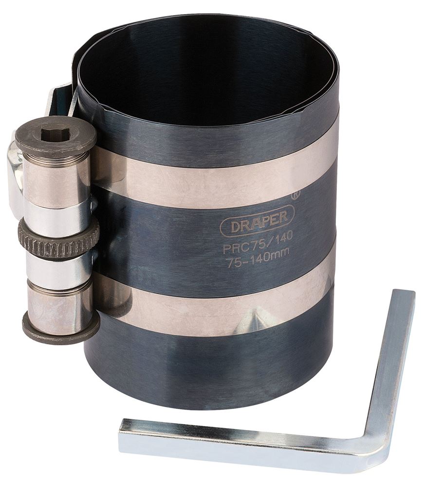 51846 Draper Piston Ring Compressor, 75 - 140mm PRC75/140 Piston Ring Compressors Professional Trade DIY Workshop Garage Use