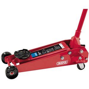 Draper 3 TONNE RED H/D TROLLEY JACK 60977 3 tonne Red Heavy Duty Garage Trolley Jack