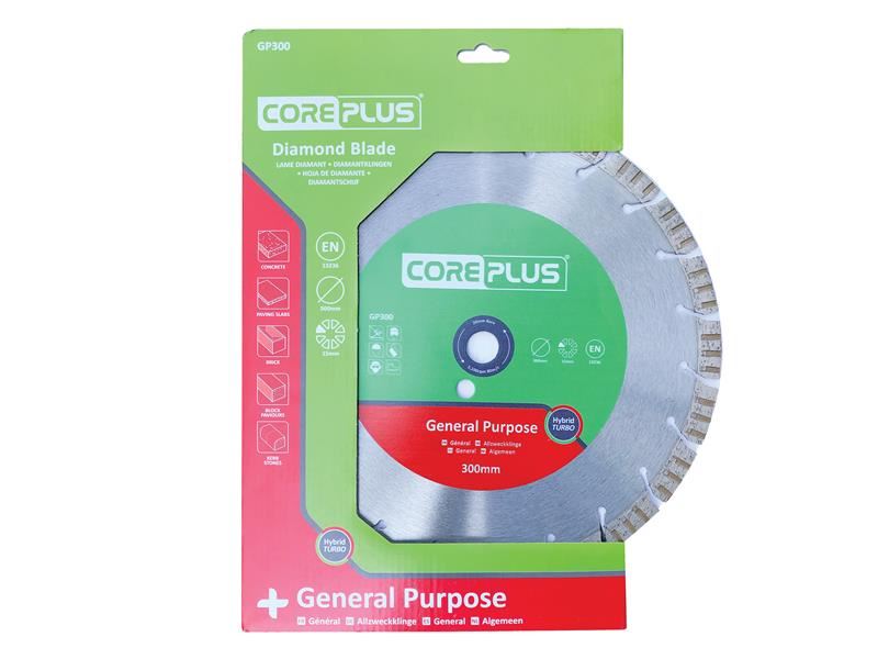 CorePlus CORDBGP300 GP300 General-Purpose Hybrid Turbo Diamond Blade 300mm