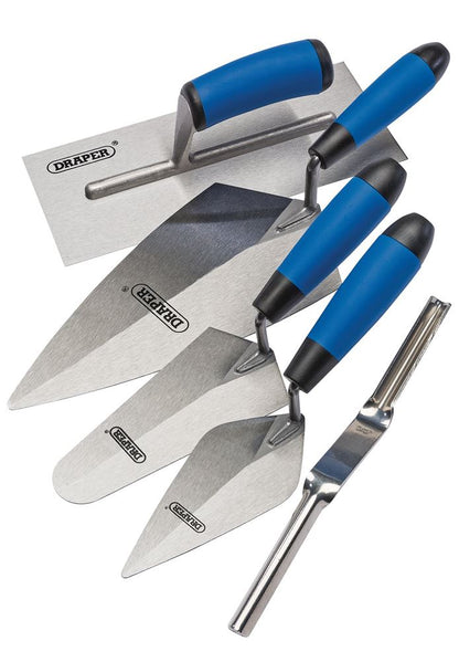 Draper 5PC TROWEL KIT - SOFT GRIP 70372 70372 Soft Grip Trowel Set (5 Piece)