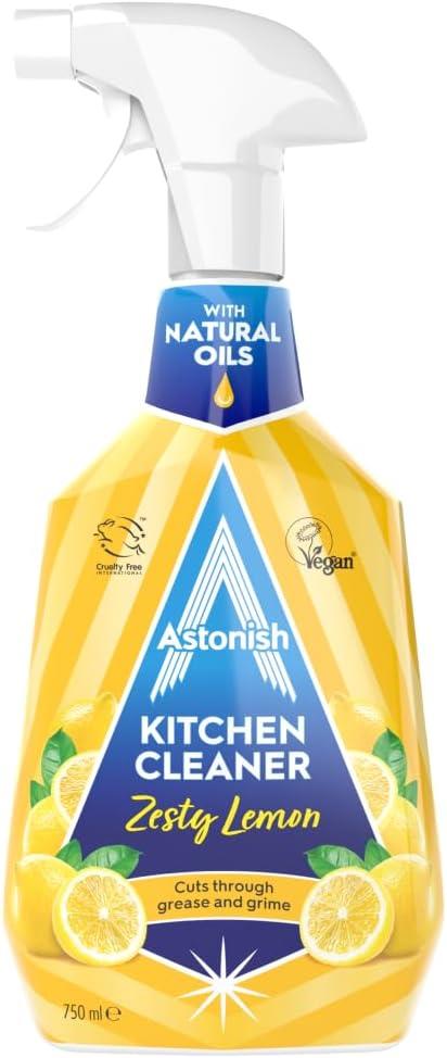 Astonish Kitchen Cleaner Zesty Lemon 750ml Multi Surface Spray