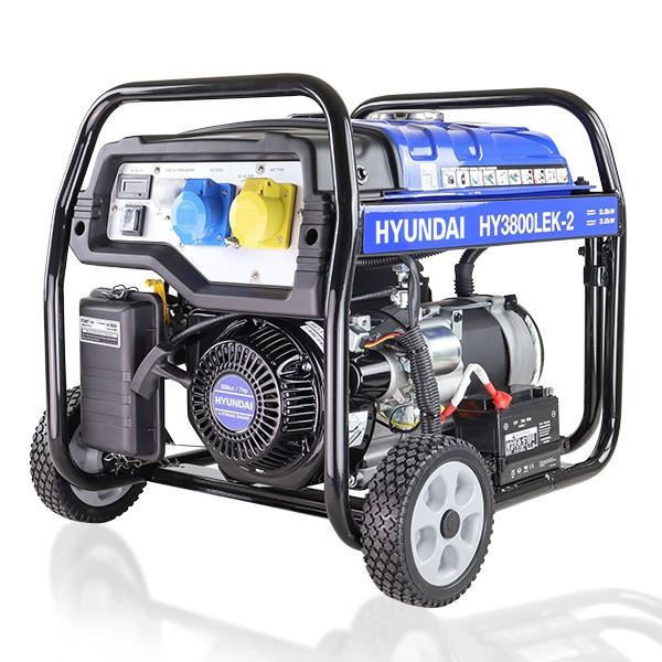 Hyundai HY3800LEK-2 Petrol Generator 3.2kW 4kVA Electric Start Portable Site Power Backup Power Portable Backup Site Power