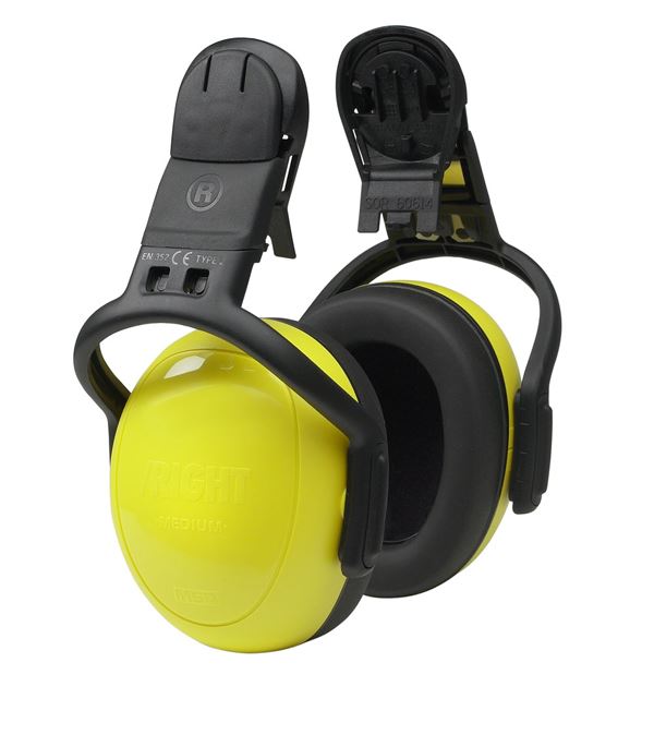 MSA - V-GARD LEFT/RIGHT HELMET MOUNTED EAR DEFENDER YELL HIGH - Yellow