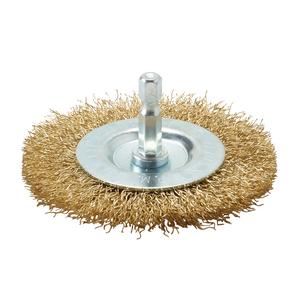 Draper BRASSED WIRE WHEEL 75MM 41429 41429 Brassed Steel Crimped Wire Wheel Brushes