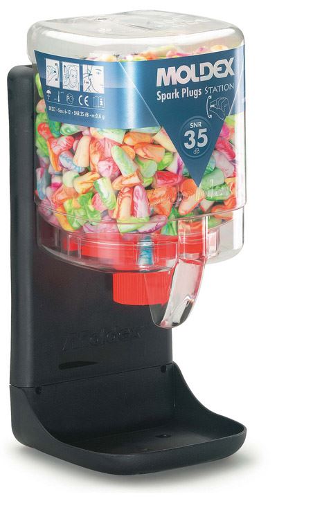 MOLDEX 7825 SPARK-PLUG SMALL EAR PLUGS DISPENSER CLEAR