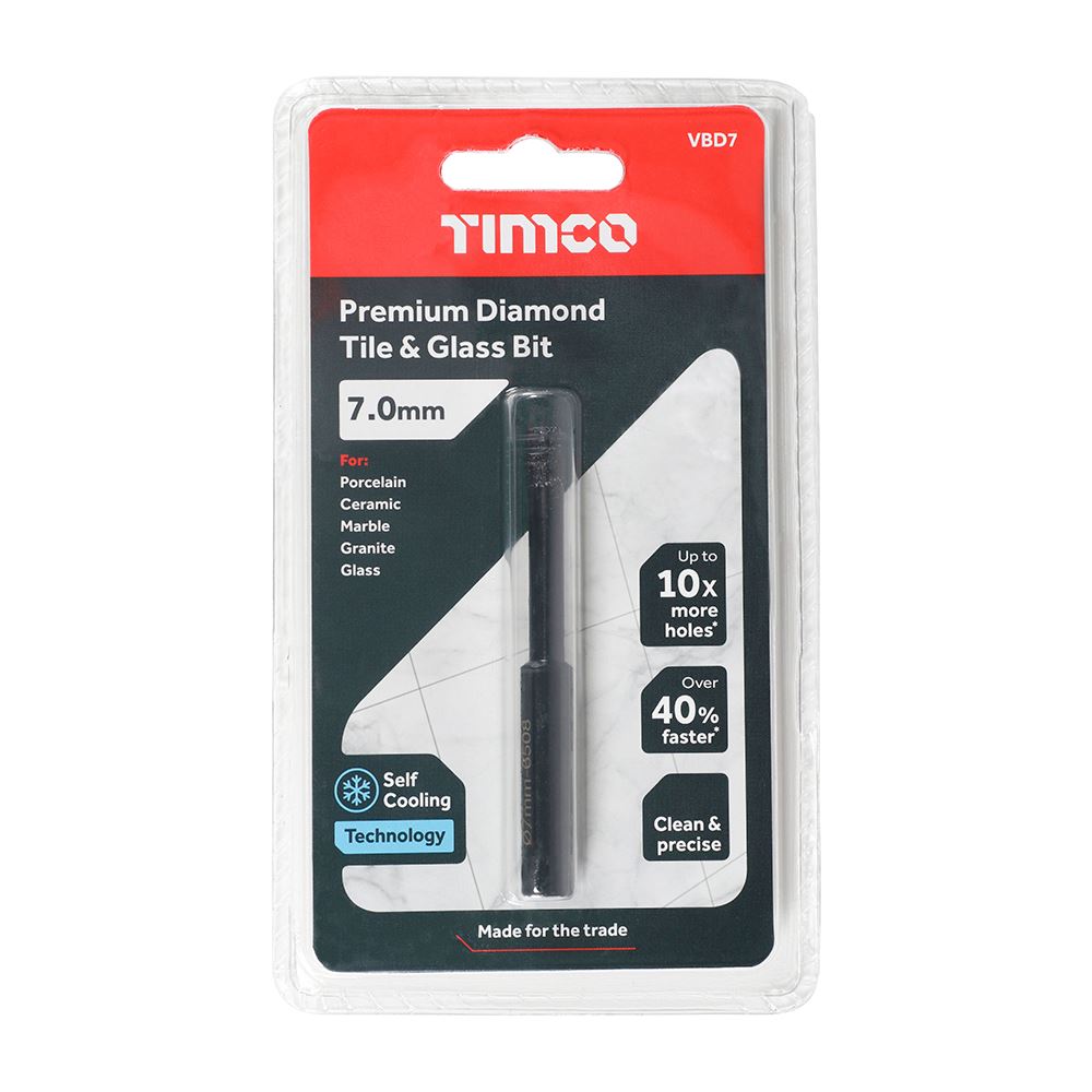 TIMCO Premium Diamond Tile&Glass Bit 7.0mm Pack 1