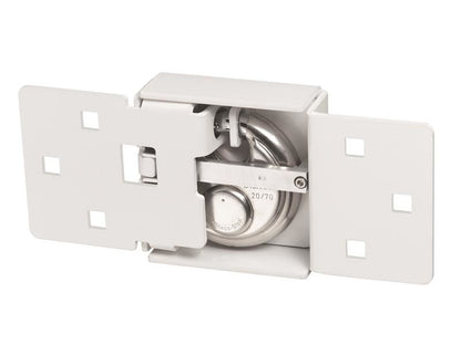 ABU 141/200 Diskus  Integral Van Lock White & 26/70mm Diskus  Padlock Twin Pack