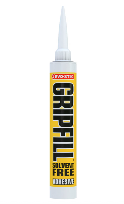 EVO-STIK Gripfill Solvent Free 350ml White High Strength Gap Filling Grab Adhesive for Wood Plasterboard Brick Concrete UPVC
