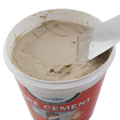 Bond It Fire Cement Buff 2kg Ready Mixed Heat Resistant Cement for Fireplaces Stoves Boilers Flues Fire Backs and High Temperature Repairs