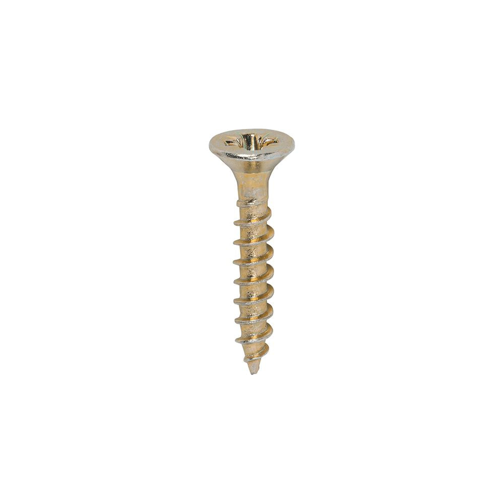 TIMCO Classic Screw PZ2 CSK ZYP 3.5 x 20 Gold Pack 200