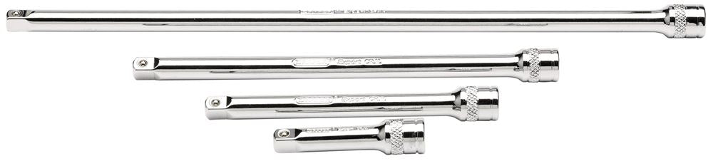 Draper 4PC 1/4 EXT BAR SET-PCKD 16765 Extension Bar Set, 1/4" Sq. Dr., Polished Chrome (4 Piece)