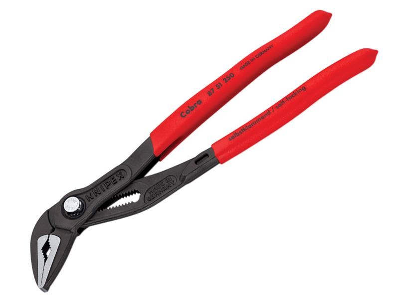 Knipex 87 51 250 SB Cobra� ES Extra Slim Water Pump Pliers PVC Grip 250mm - 34mm Capacity