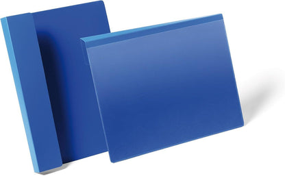 Durable Hanging Ticket Holder Document Pouch A4 Blue Pack of 50 | Durable Document Pouch for Office, Warehouse and Workplace Use