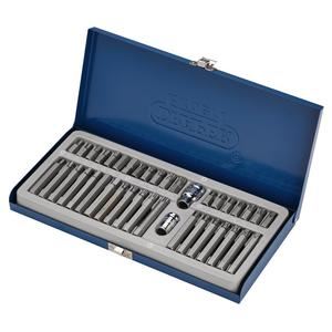 Draper TX-STAR/HEX/XZN BIT SET 40PC 33322 33322 TX-STARÂ® Hex. & Spline Mechanic's Bit Set, 3/8, 1/2" Sq. Dr. (40 Piece)