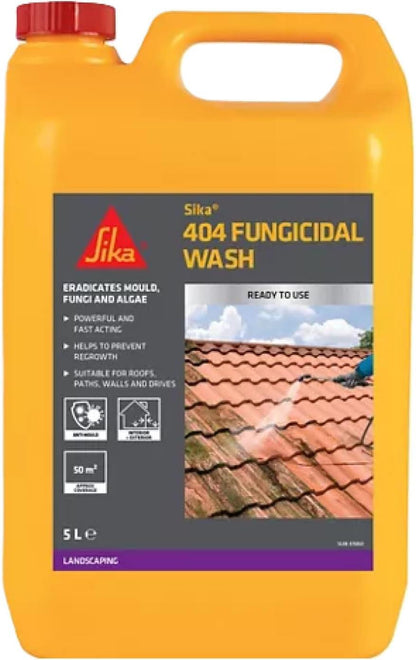 Sika Everbuild 404 5L Fungicidal Wash Algae Mould Lichen Remover Patio