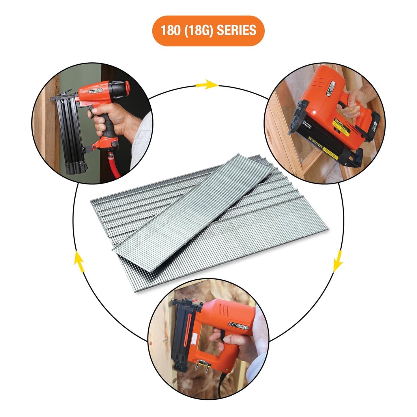 Tacwise 0400 Type 18G 40 mm Brad Nails Galvanised Pack of 5000 for Nail Staple Guns Trade Fixing