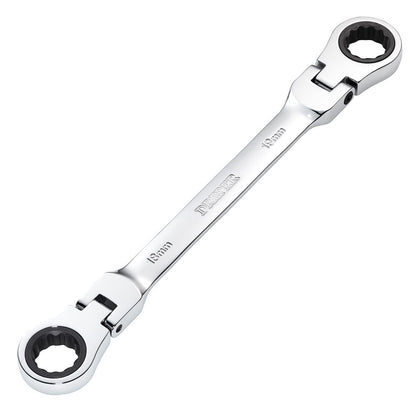Draper 18X19 FLX RATCHET RING SPANNER 27759 27759 HI-TORQÂ® Metric Flexible Head Double Ring Ratchet Spanner