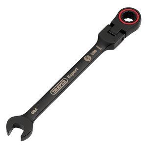 Draper 8MM FLEX HEAD RATCHET SPANNER 03914 HI-TORQÂ® Metric Flexible Head Ratchet Combination Spanners, Black