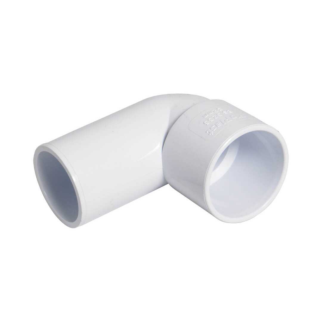 40MM WASTE - 1_" 90 � CONVERSION BEND SOLVENT WHITE