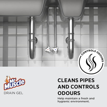 Mr Muscle Kitchen and Bathroom Drain Gel, Multi-Colour  | 1 Litre