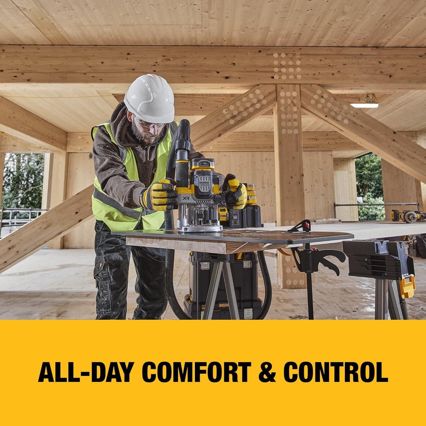 DEWALT 18V XR 1/2in Plunge Router Brushless 2x5Ah POWERSTACK DCW620H2