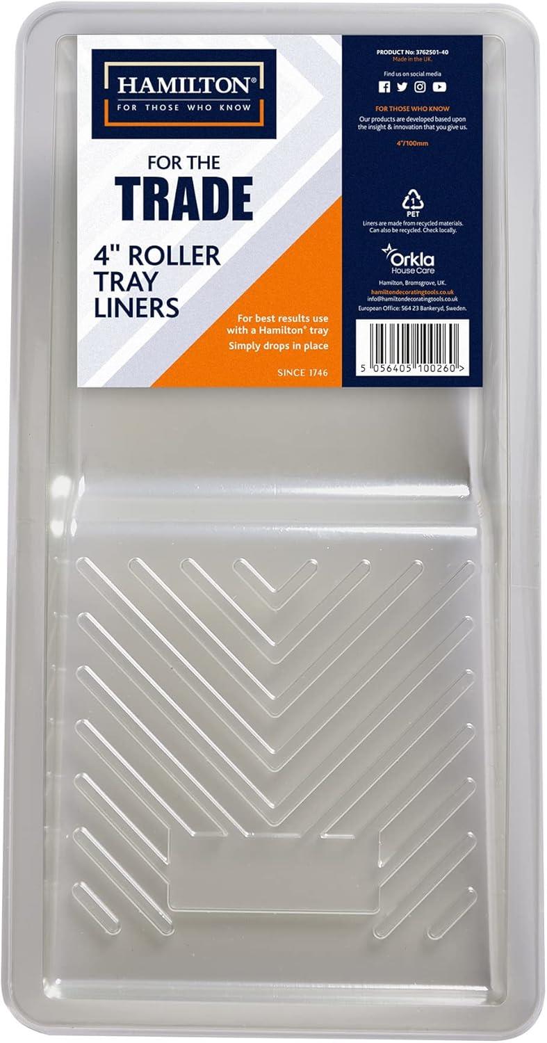 For The Trade 4" Roller Tray Liner - 5 Pack | Decorating Tools, Paint Brushes, Rollers & Accessories