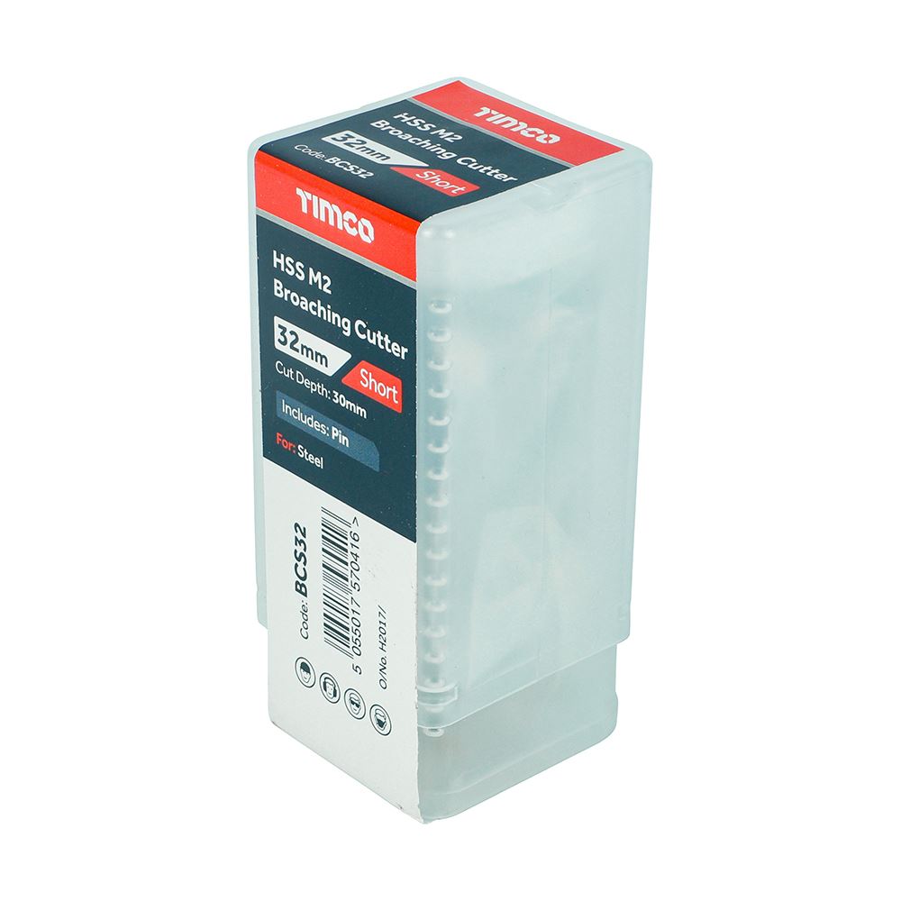 TIMCO Broaching Cutter HSS M2 Short 32 x 30 Pack 1