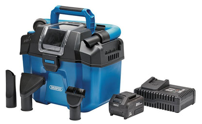 95169 D20 D20 20V Wet and Dry Vacuum Cleaner, 1 x 3.0Ah Battery, 1 x Fast Charger Vacuum Cleaners, Steamers and Mops Professional Trade DIY Workshop