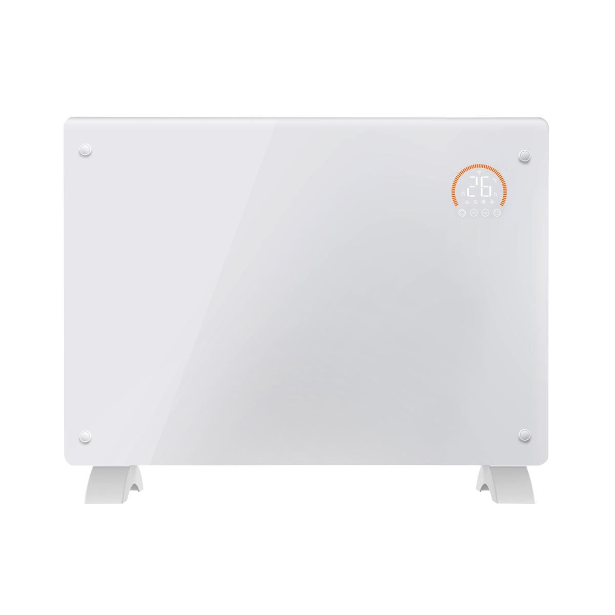 Baridi DH138 Electric Glass Panel Heater, 1500W, Thermostat Controlled 24Hr 7 Day Timer, Wi-Fi Enabled, Remote Control, White | 230V 50Hz