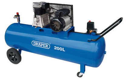 Draper AIR COMP. BELT DRIV.3HP 200LTR 55315 200L Belt-Driven Air Compressor (2.2kW)