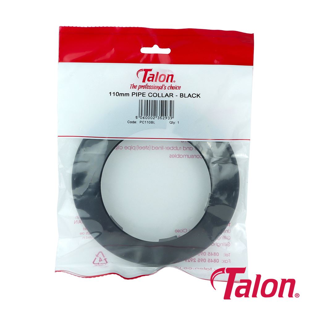 TIMCO Pipe Collar - Black 110mm Black Pack 1