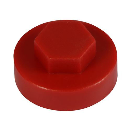 TIMCO Hex Cover Cap - Flame Red 16mm Red Pack 1000