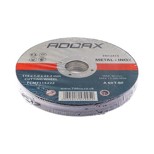 TIMCO Metal Slitting Discs 115 x 22.2 x 1.0 Pack 10