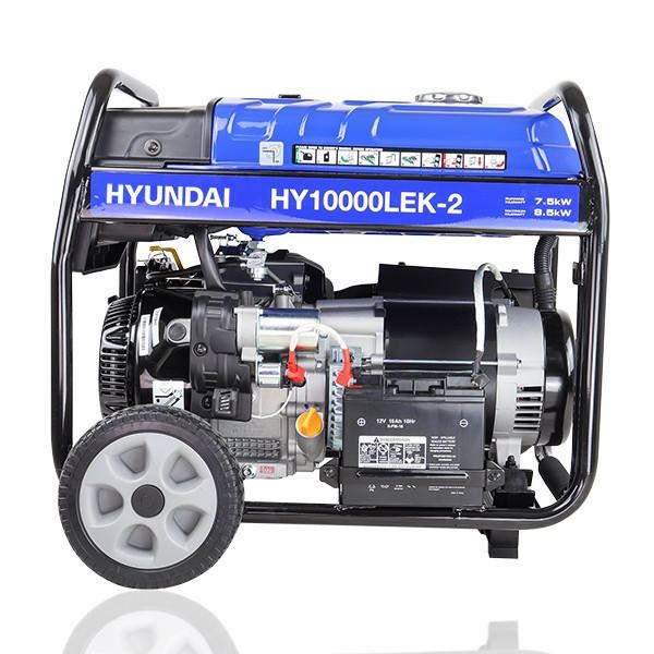 Hyundai HY10000LEK-2 Petrol Generator 8kW 10kVA Recoil Electric Start Portable Site Power Backup Power Portable Backup Site Power