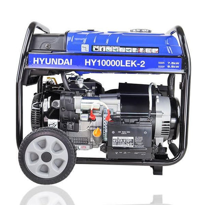 Hyundai HY10000LEK-2 Petrol Generator 8kW 10kVA Recoil Electric Start Portable Site Power Backup Power Portable Backup Site Power