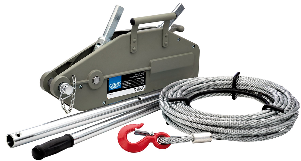 Draper WIRE ROPE PULLER 1600KG 20115 20115 Wire Rope Puller, 1600kg