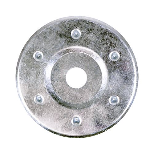 TIMCO LRG Metal Insulation Disc Zinc 85mm Silver Pack 50