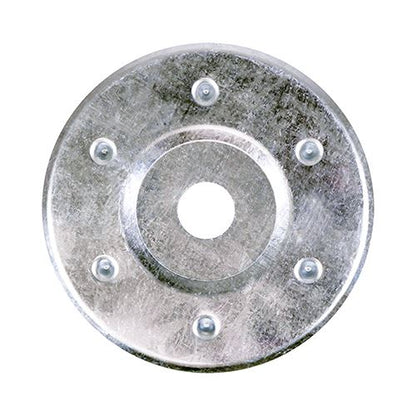 TIMCO LRG Metal Insulation Disc Zinc 85mm Silver Pack 50