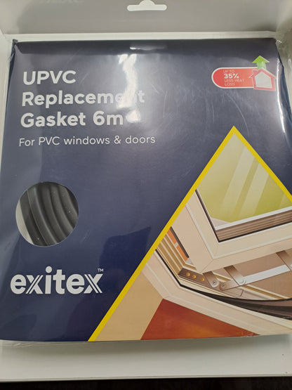 Exitex UPVC Replacement PVC Door or Window Seal 6m Gasket