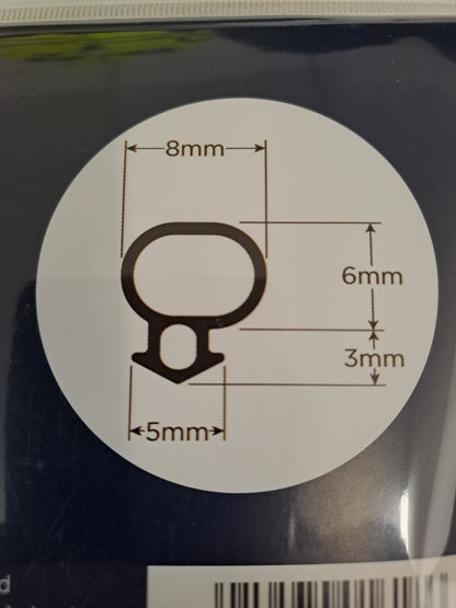Exitex UPVC Replacement PVC Door or Window Seal 6m Gasket