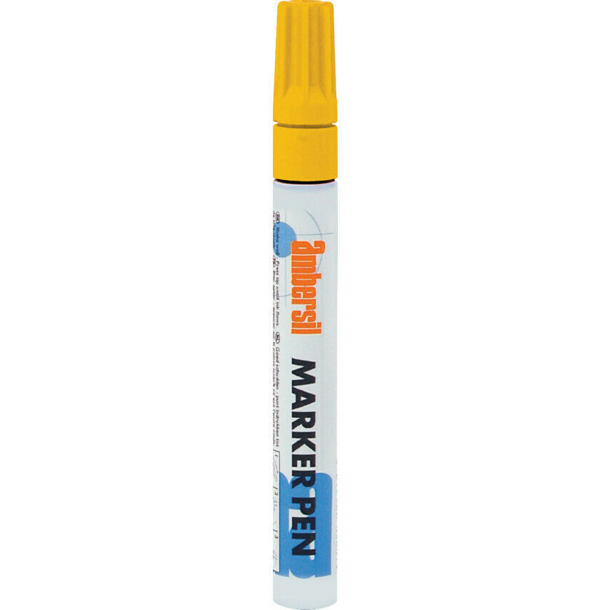 Ambersil Yellow Acrylic Paint Marker Pen 3mm Fibre Nib 20399
