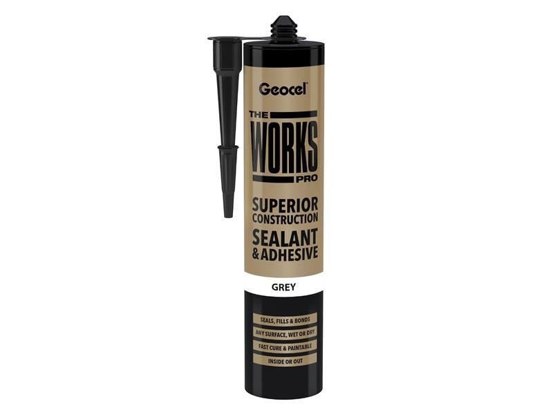 GEO THE WORKS PRO Sealant & Adhesive Grey 290ml