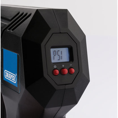 Draper 20582 12v Cordless Car/Van Digital Tyre Air Compressor Inflator PUMP
