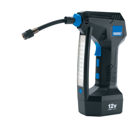 Draper 20582 12v Cordless Car/Van Digital Tyre Air Compressor Inflator PUMP