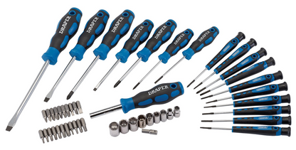 Draper 49PC S.DRIVER & BIT SET 20721 20721 Screwdriver, Socket and Bit Set (49 Piece)